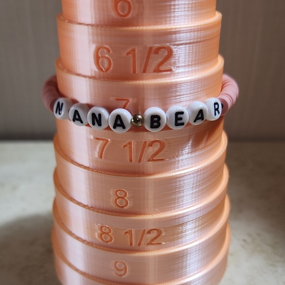 Nana Bear  Bracelet - Pink and White - Picture 1 of 3